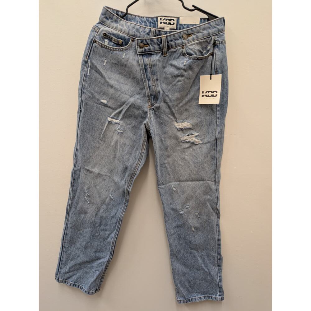 KBB By Kahlana Women’s Distressed Boyfriend Jeans Light Wash Size 6 NWT